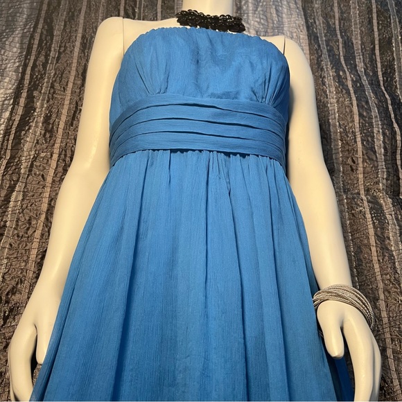J Crew blue strapless party dress - Picture 3 of 17